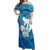 Turquoise Polynesia Father's Day Off Shoulder Maxi Dress Dad You Are My Hero