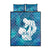 Turquoise Polynesia Father's Day Quilt Bed Set Dad You Are My Hero