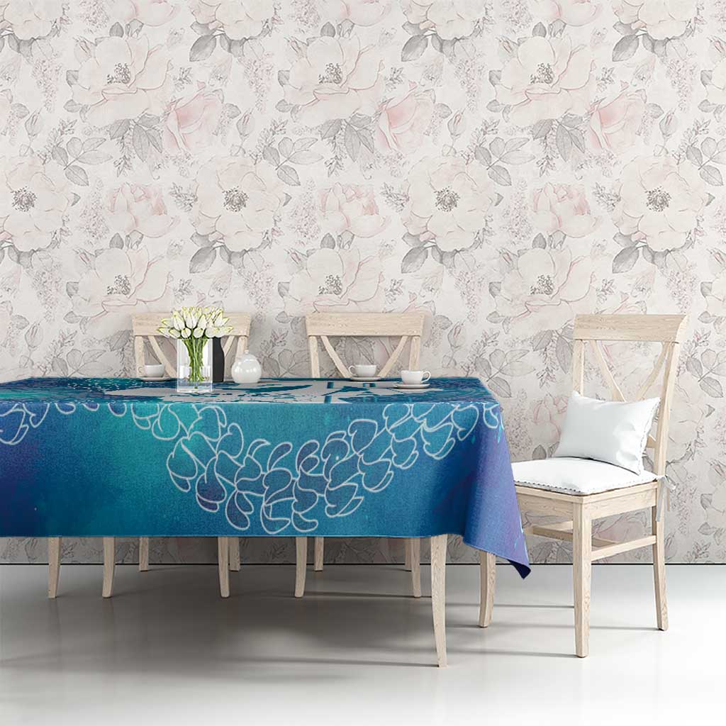 Turquoise Polynesia Father's Day Tablecloth Dad You Are My Hero