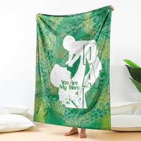 Green Polynesia Father's Day Blanket Dad You Are My Hero LT14 - Polynesian Pride