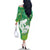Green Polynesia Father's Day Family Matching Off The Shoulder Long Sleeve Dress and Hawaiian Shirt Dad You Are My Hero