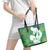 Green Polynesia Father's Day Leather Tote Bag Dad You Are My Hero