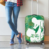 Green Polynesia Father's Day Luggage Cover Dad You Are My Hero