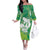 Green Polynesia Father's Day Off The Shoulder Long Sleeve Dress Dad You Are My Hero