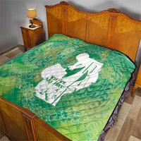 Green Polynesia Father's Day Quilt Dad You Are My Hero LT14 - Polynesian Pride