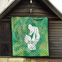 Green Polynesia Father's Day Quilt Dad You Are My Hero LT14 - Polynesian Pride
