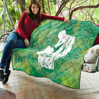Green Polynesia Father's Day Quilt Dad You Are My Hero LT14 - Polynesian Pride