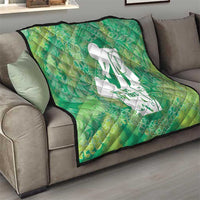 Green Polynesia Father's Day Quilt Dad You Are My Hero LT14 - Polynesian Pride