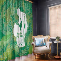 Green Polynesia Father's Day Window Curtain Dad You Are My Hero LT14 - Polynesian Pride