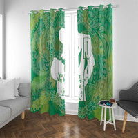 Green Polynesia Father's Day Window Curtain Dad You Are My Hero LT14 With Grommets Green - Polynesian Pride