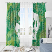 Green Polynesia Father's Day Window Curtain Dad You Are My Hero LT14 - Polynesian Pride