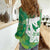 Green Polynesia Father's Day Women Casual Shirt Dad You Are My Hero
