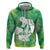 Green Polynesia Father's Day Zip Hoodie Dad You Are My Hero