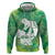 Green Polynesia Father's Day Zip Hoodie Dad You Are My Hero