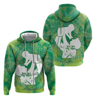 Green Polynesia Father's Day Zip Hoodie Dad You Are My Hero