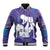 Purple Polynesia Father's Day Baseball Jacket Dad You Are My Hero