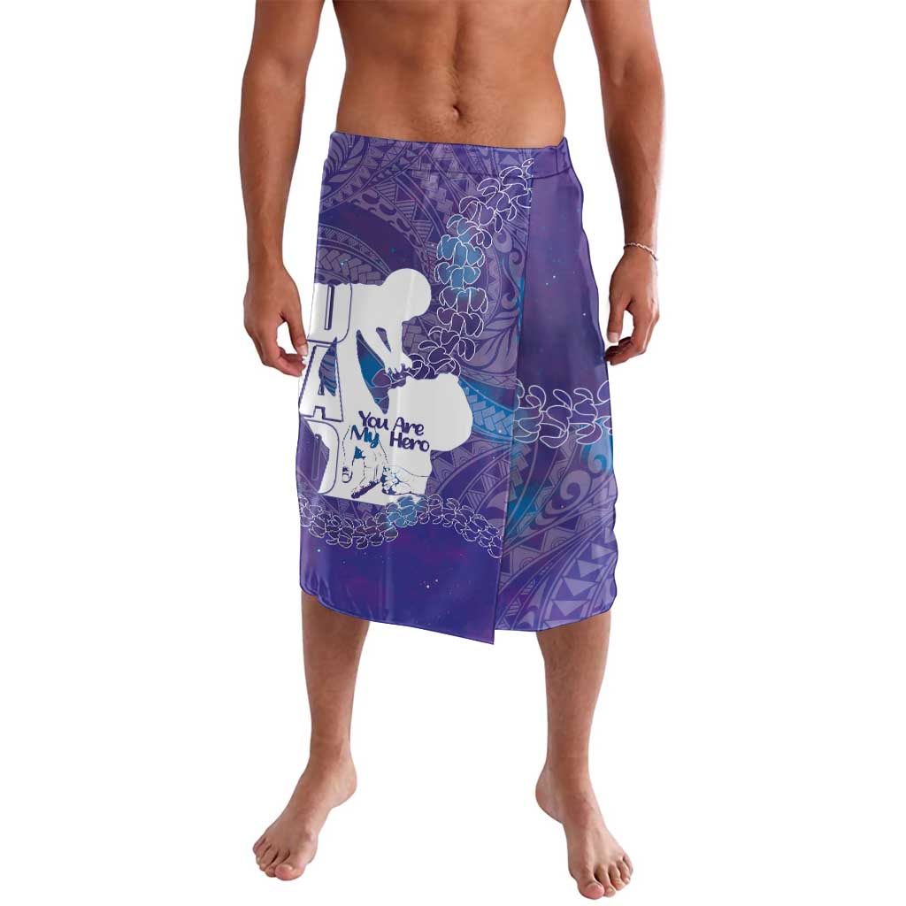 Purple Polynesia Father's Day Lavalava Dad You Are My Hero