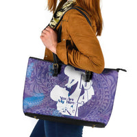 Purple Polynesia Father's Day Leather Tote Bag Dad You Are My Hero LT14 Purple - Polynesian Pride