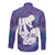 Purple Polynesia Father's Day Long Sleeve Button Shirt Dad You Are My Hero