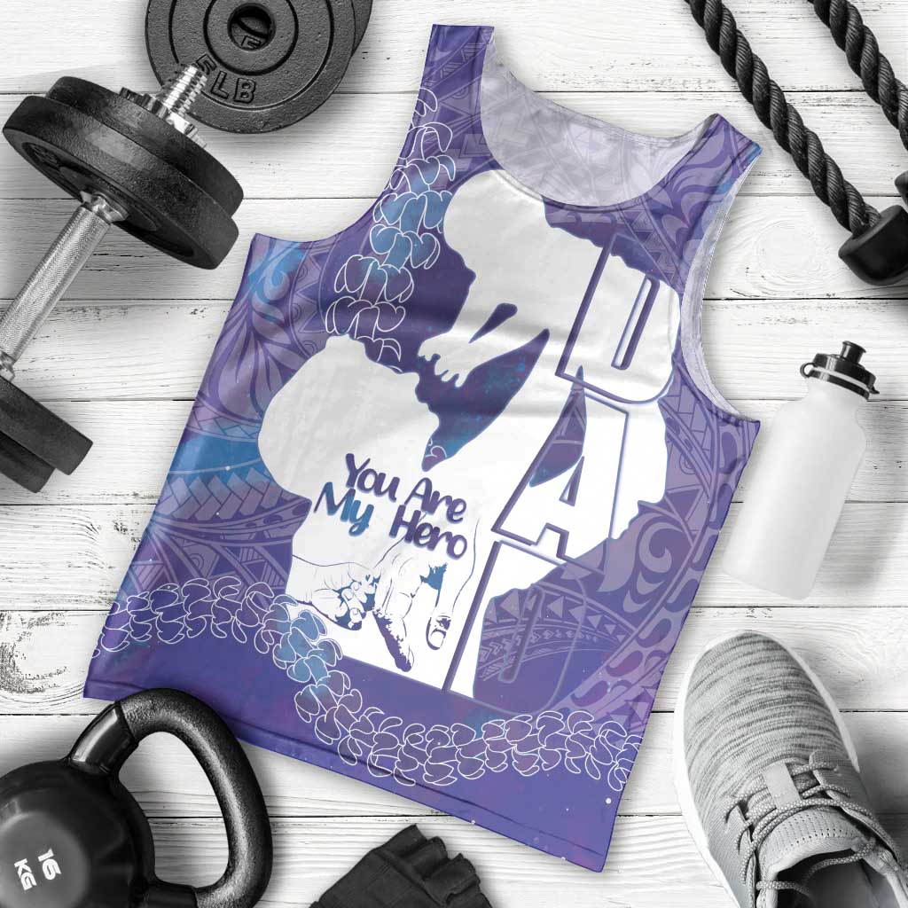 Purple Polynesia Father's Day Men Tank Top Dad You Are My Hero