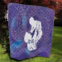Purple Polynesia Father's Day Quilt Dad You Are My Hero LT14 - Polynesian Pride