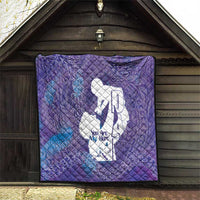 Purple Polynesia Father's Day Quilt Dad You Are My Hero LT14 - Polynesian Pride