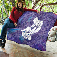 Purple Polynesia Father's Day Quilt Dad You Are My Hero LT14 - Polynesian Pride