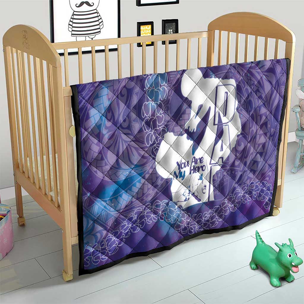 Purple Polynesia Father's Day Quilt Dad You Are My Hero LT14 - Polynesian Pride