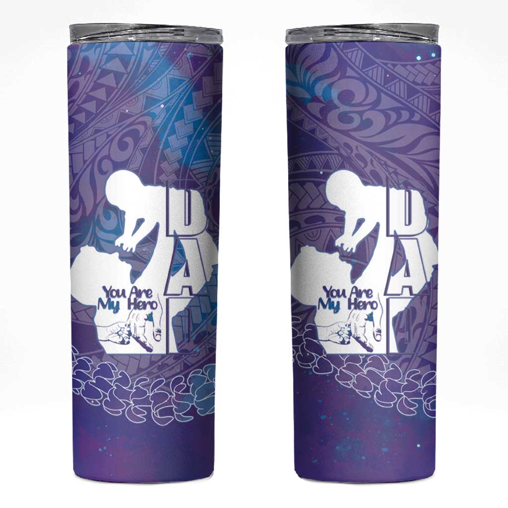 Purple Polynesia Father's Day Skinny Tumbler Dad You Are My Hero LT14 Purple - Polynesian Pride