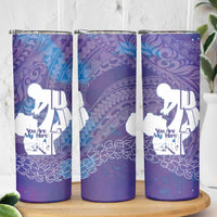 Purple Polynesia Father's Day Skinny Tumbler Dad You Are My Hero LT14 - Polynesian Pride