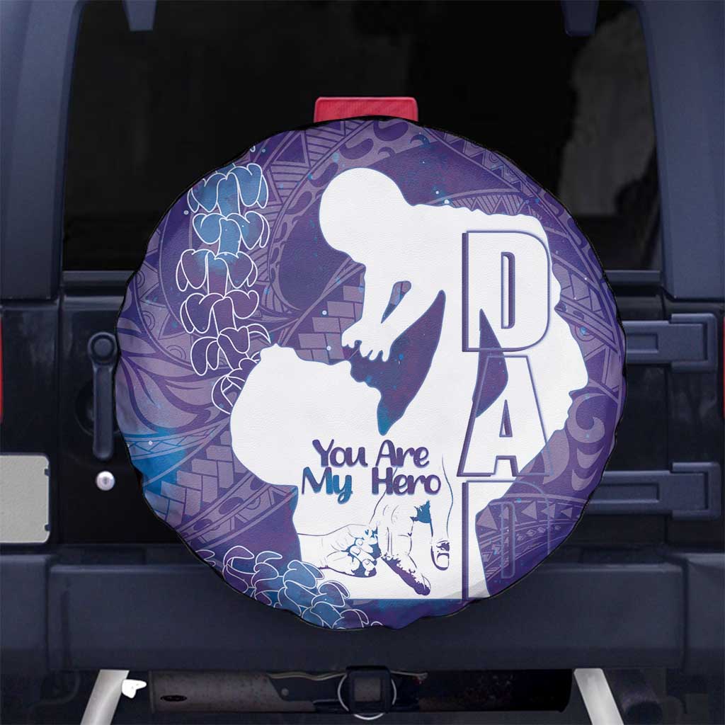 Purple Polynesia Father's Day Spare Tire Cover Dad You Are My Hero