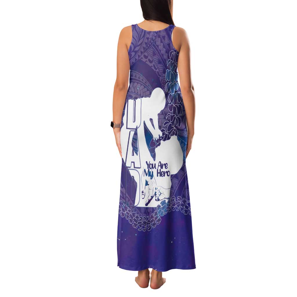Purple Polynesia Father's Day Tank Maxi Dress Dad You Are My Hero