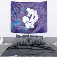 Purple Polynesia Father's Day Tapestry Dad You Are My Hero