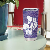 Purple Polynesia Father's Day Tumbler Cup Dad You Are My Hero