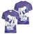 Purple Polynesia Father's Day Women V-Neck T-Shirt Dad You Are My Hero