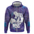 Purple Polynesia Father's Day Zip Hoodie Dad You Are My Hero