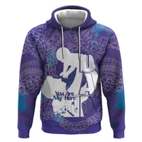 Purple Polynesia Father's Day Zip Hoodie Dad You Are My Hero