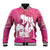 Pink Polynesia Father's Day Baseball Jacket Dad You Are My Hero