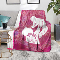 Pink Polynesia Father's Day Blanket Dad You Are My Hero LT14 - Polynesian Pride