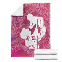 Pink Polynesia Father's Day Blanket Dad You Are My Hero LT14 - Polynesian Pride