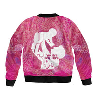 Pink Polynesia Father's Day Bomber Jacket Dad You Are My Hero LT14 - Polynesian Pride