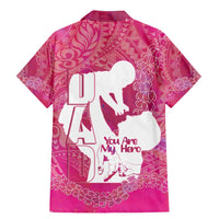 Pink Polynesia Father's Day Family Matching Mermaid Dress and Hawaiian Shirt Dad You Are My Hero LT14 - Polynesian Pride
