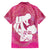 Pink Polynesia Father's Day Family Matching Off The Shoulder Long Sleeve Dress and Hawaiian Shirt Dad You Are My Hero