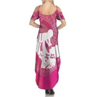 Pink Polynesia Father's Day Family Matching Summer Maxi Dress and Hawaiian Shirt Dad You Are My Hero