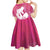 Pink Polynesia Father's Day Kid Short Sleeve Dress Dad You Are My Hero