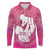Pink Polynesia Father's Day Long Sleeve Polo Shirt Dad You Are My Hero