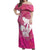 Pink Polynesia Father's Day Off Shoulder Maxi Dress Dad You Are My Hero