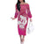 Pink Polynesia Father's Day Off The Shoulder Long Sleeve Dress Dad You Are My Hero