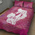 Pink Polynesia Father's Day Quilt Bed Set Dad You Are My Hero