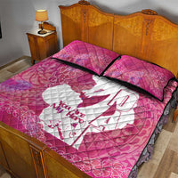 Pink Polynesia Father's Day Quilt Bed Set Dad You Are My Hero